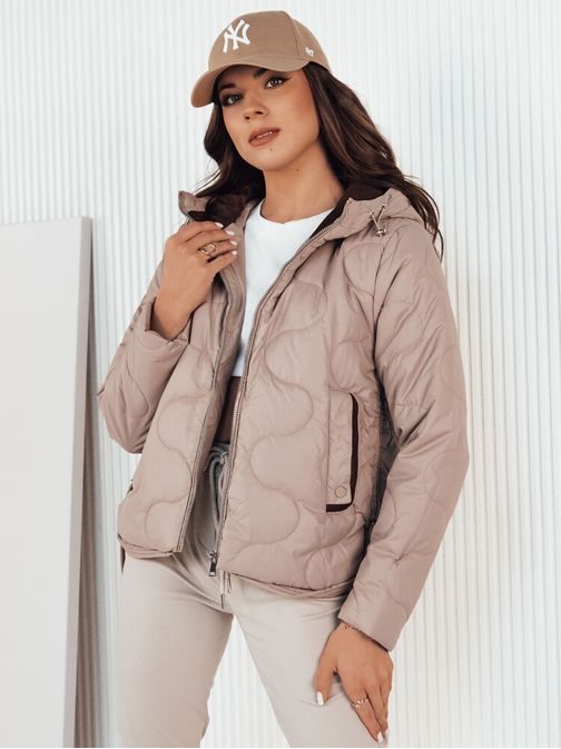 Módní dámská bunda v béžové barvě Olmos