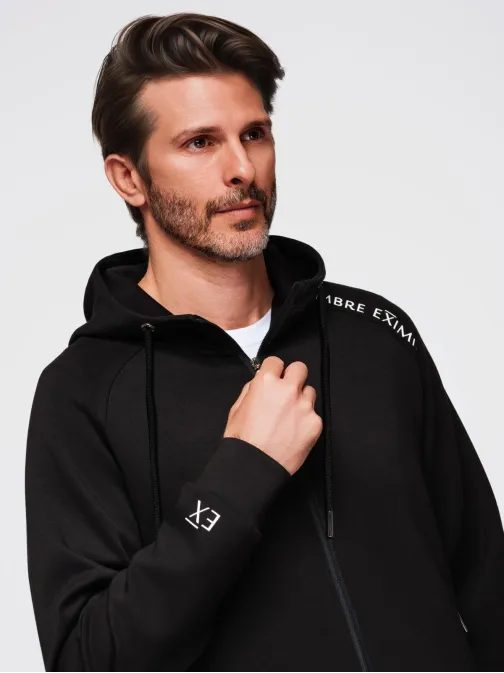 Poutavá černá mikina s logem V1 SSZP-0216