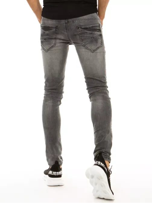 Pohodlné tmavě šedé džíny