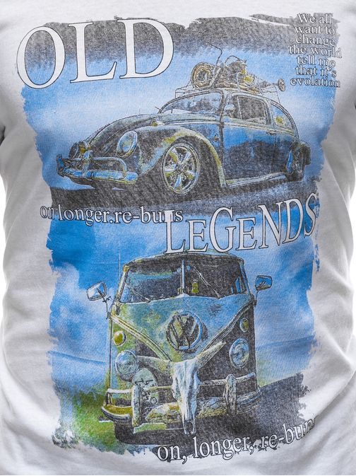 Bílé originální tričko Old Legends S1699