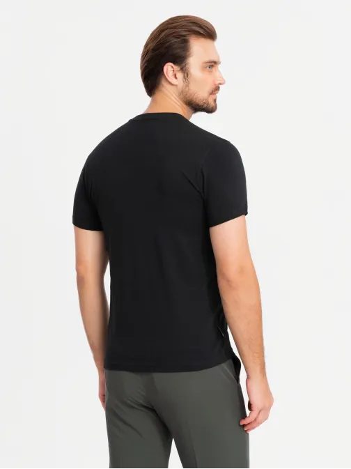 Moderní černé pánské tričko V3 OM-TSCT-0220