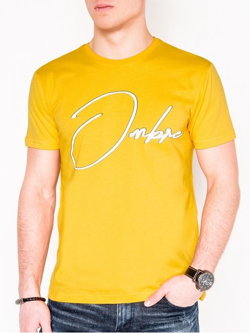"Jednoduché ""OMBRÉ"" tričko žluté s989"