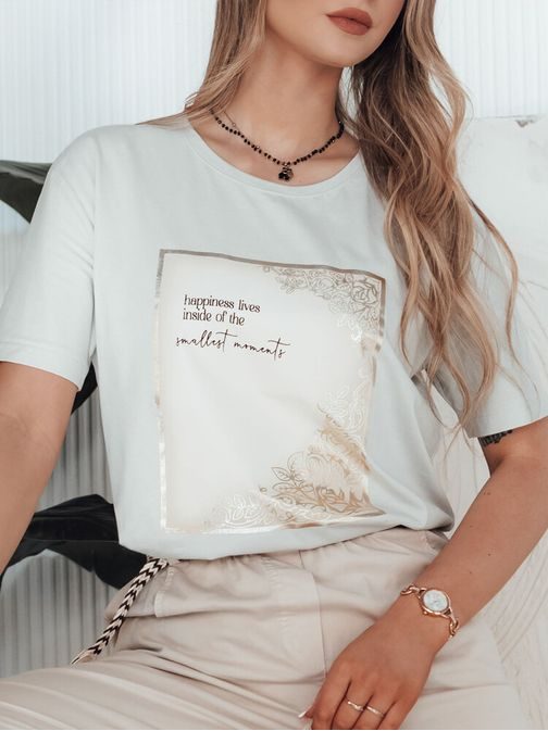 Dámské šedé tričko s motivačním potiskem Chante