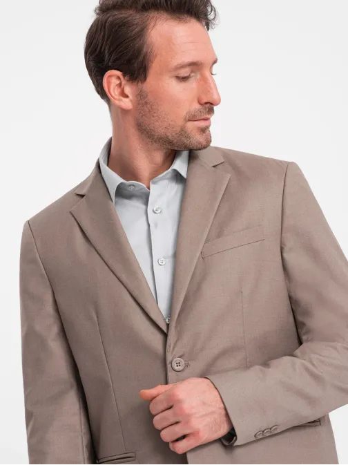 Elegantní béžové sako V3 BLZB-0115