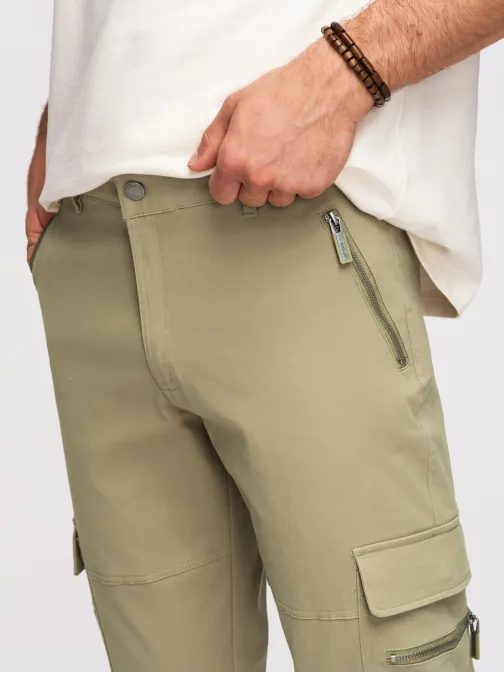 Pánské olivové kalhoty V2 P1517