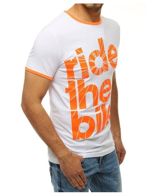 Trendové tričko s nápisem v bílé barvě