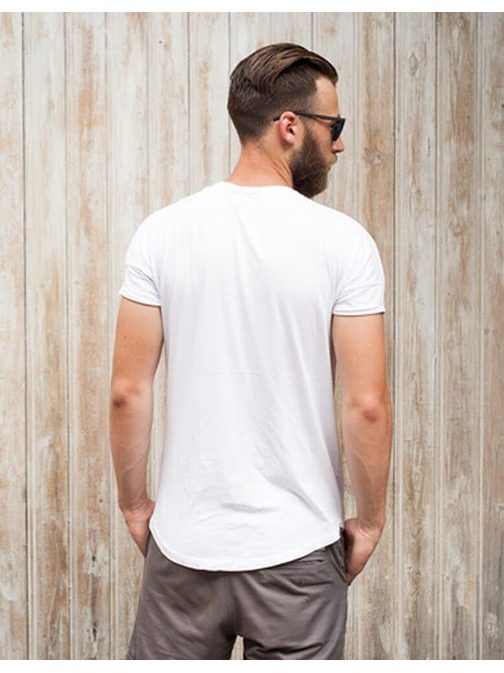 Jednoduché bílé pánské tričko  JS/712005Z