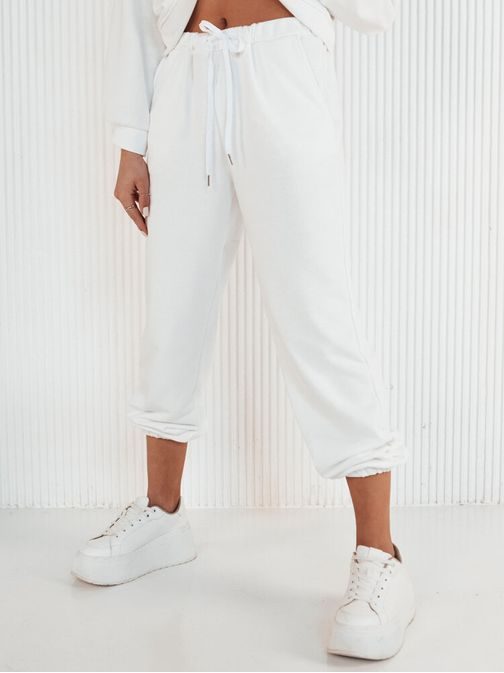 Dámské ecru tepláky v pohodlném provedení Filan