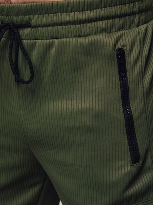 Trendy zelené kapsáčové jogger kalhoty