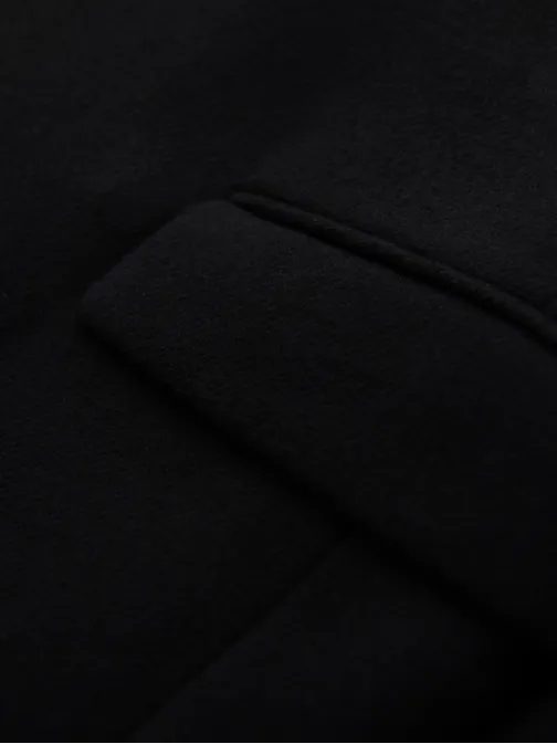 Moderní pánský černý kabát V2 COWC-0133