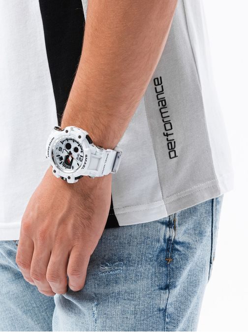 Zajímavé tričko v bílé barvě S1630