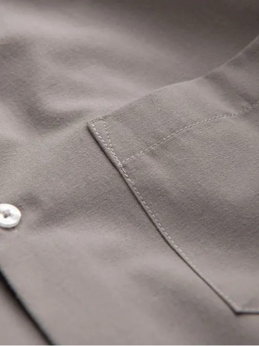 Ležérní šedá košile s kapsou V1 SHCS-0148