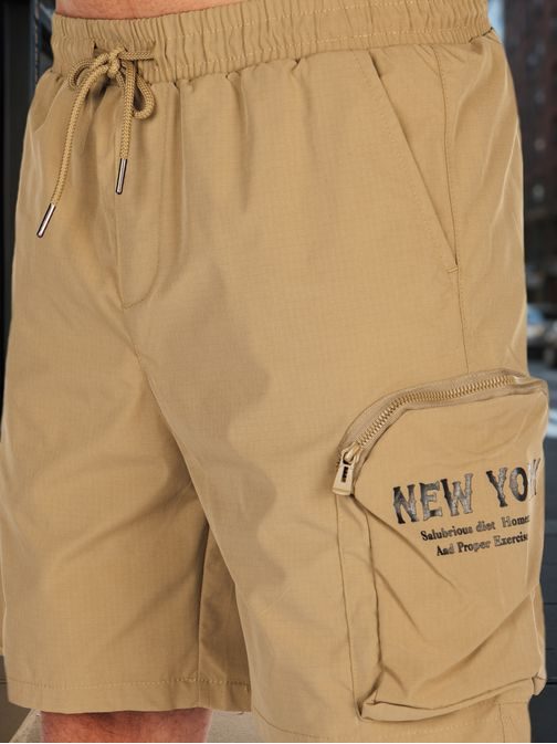 Moderní hnědé kapsáčové kraťasy