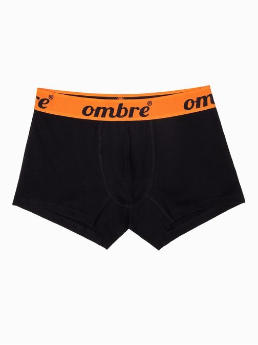 Stylové černo-oranžové boxerky U283