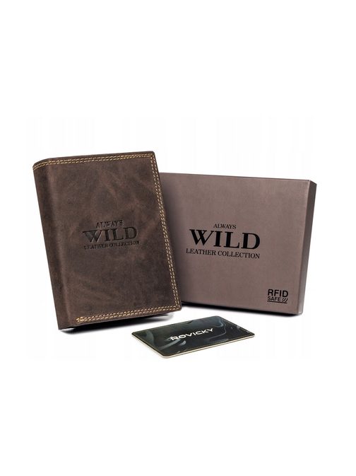 Pánská kožená peněženka bez přezky