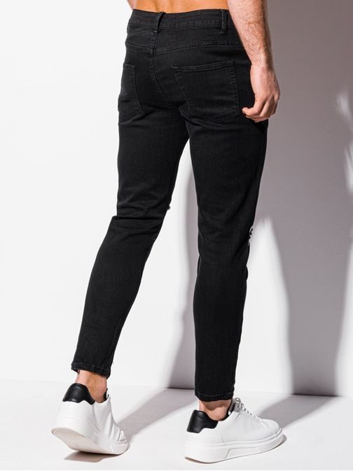 Stylové černé džíny  P1070