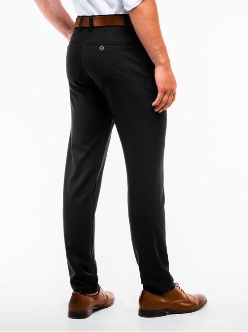 Elegantní pánské chinos kalhoty černé P832