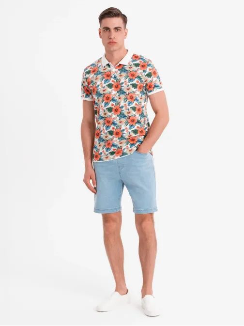 Pánské světle modré džínové šortky V1 SRDS-0192