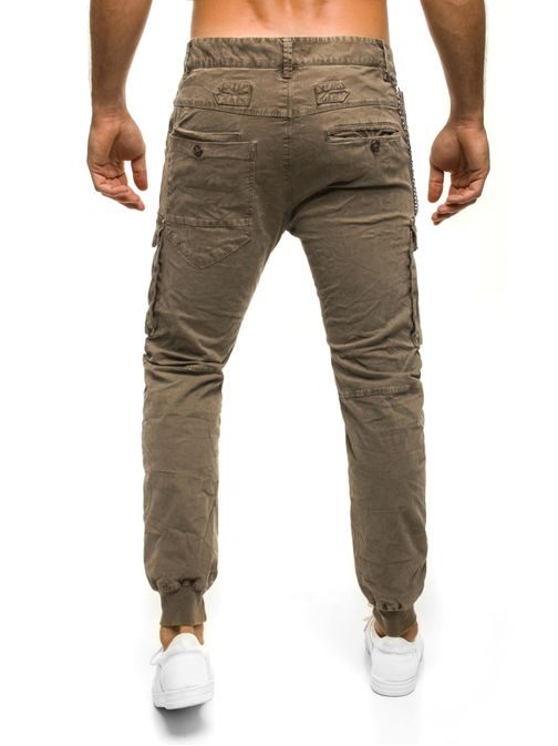 Moderní stylové karamelové kalhoty XZX-STAR 81602