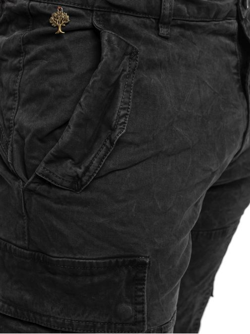 Trendy pohodlné pánské kalhoty černé XZX-STAR 81605