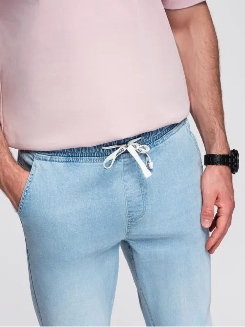 Jedinečné světle modré džínové joggers V1 PADJ-0267