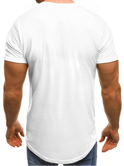 Bílé tričko s čislem 7 OZONEE B/181198