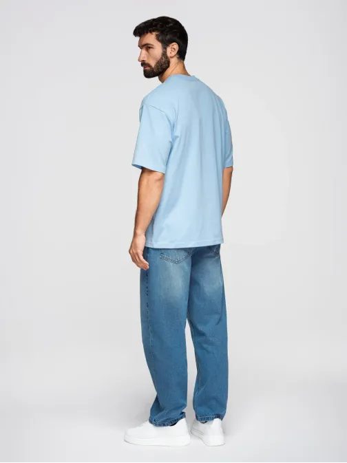 Světle modré volné tričko V7 TSBC-0267