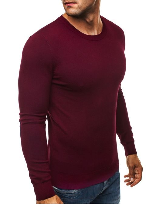 Pohodlný pánský bordó svetr NEW MEN 6004