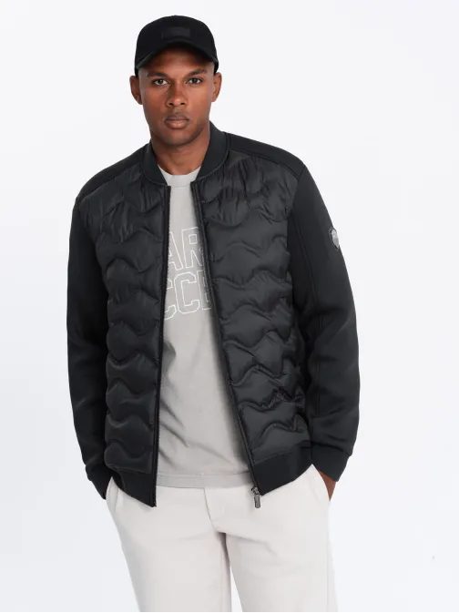 Černá bomber trendy bunda V1 JALP-0141