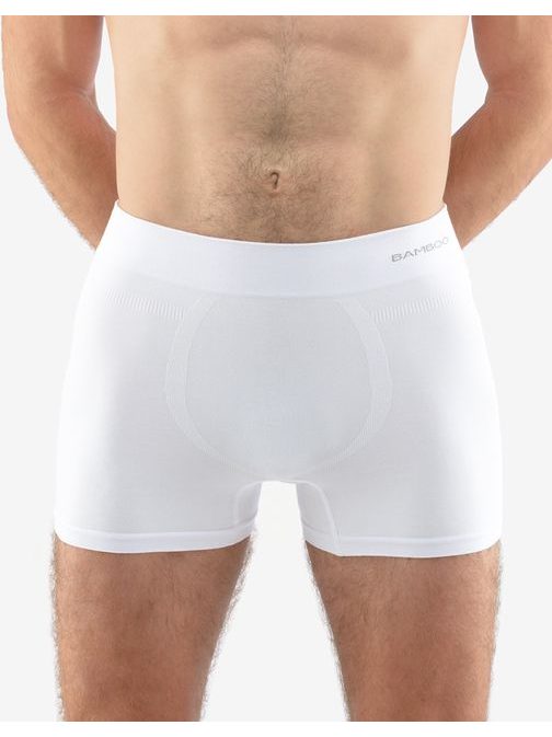 Pohodlné bílé pánské boxerky ECO bamboo