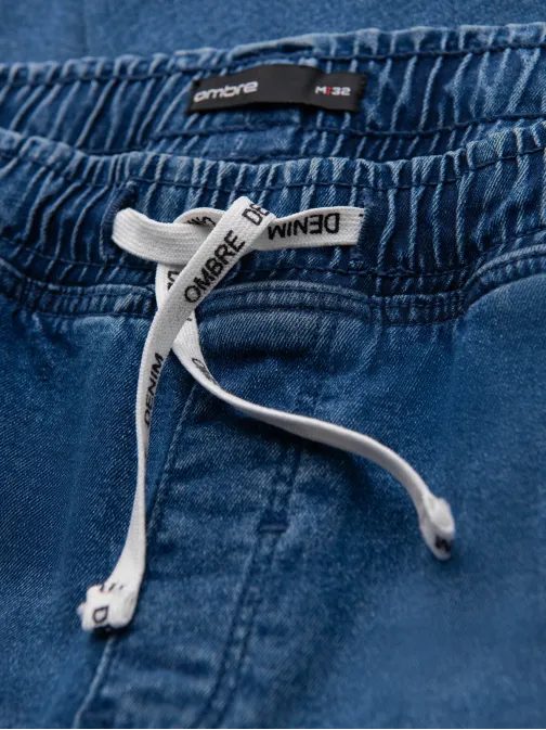 Jedinečné modré džínové joggers V2 PADJ-0267