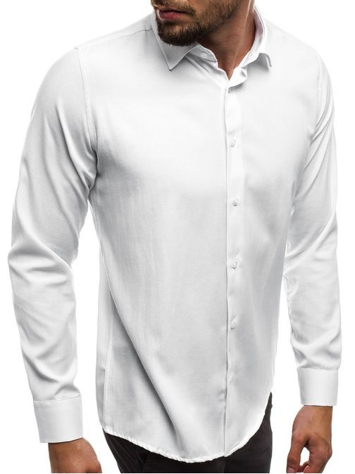 Jednoduchá bílá košile MECH/2122Z