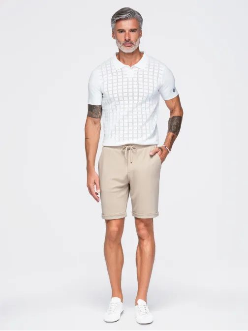 Elegantní béžové kraťasy V3 SRCS-0206