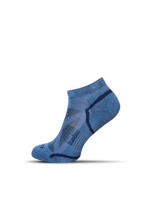 Kotníkové bambusové pánské ponožky v modré barvě