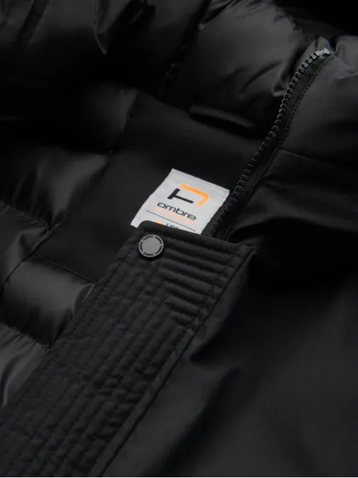Atraktivní černá parka na zimu V1 JALJ-0202