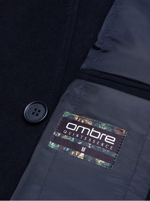 Granátový elegantní kabát C536