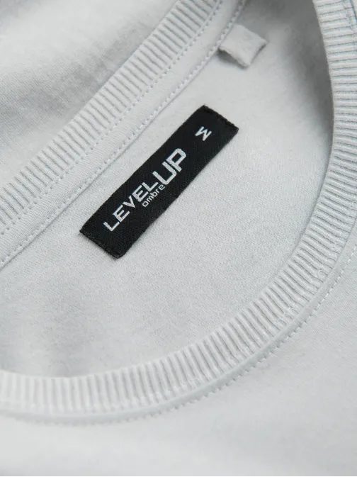 Zajímavé tričko s ozdobnou kapsou světle šedé V10 TSPT-0154