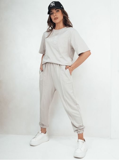 Dámská šedá tepláková souprava ve volném stylu Zimelan