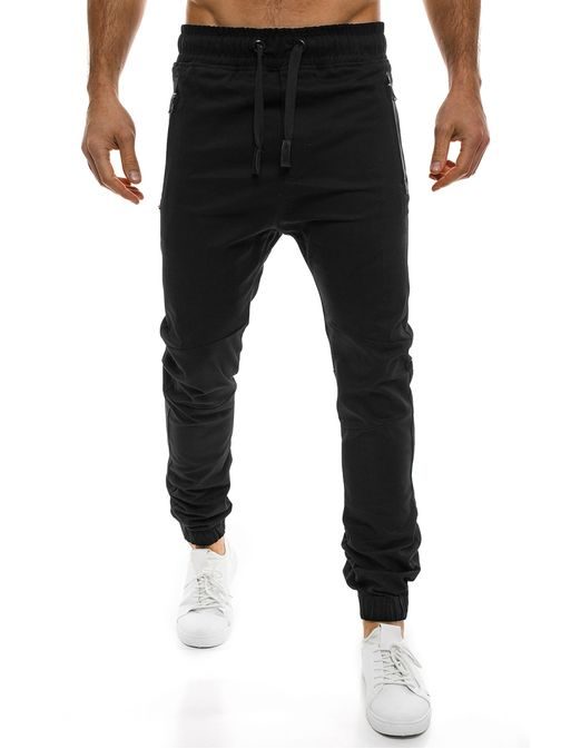 TRENDY ČERNÉ PÁNSKÉ JOGGER ATHLETIC 0803