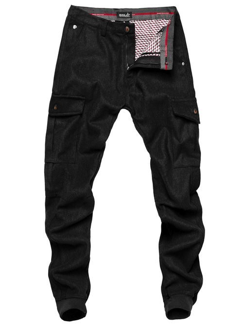 Černé jogger kalhoty s kapsami XZX-STAR 8736