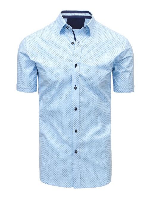 Blankytně modrá košile s jemným vzorem