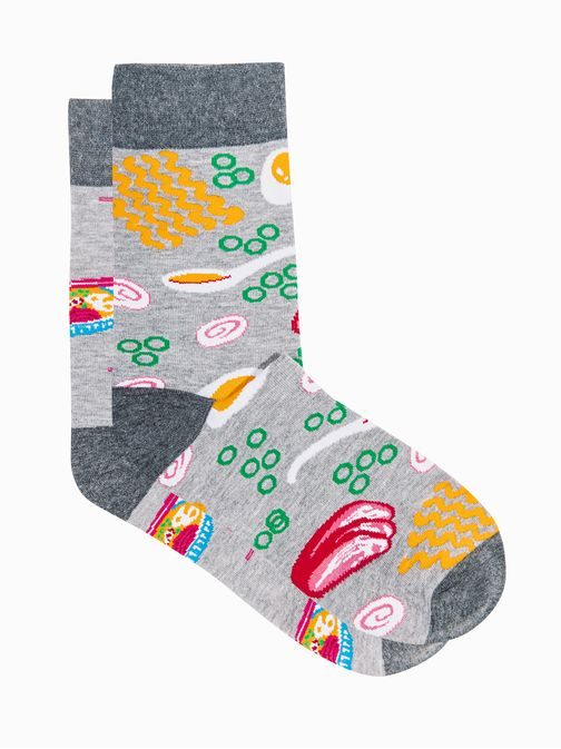 Šedé originální ponožky Food U166
