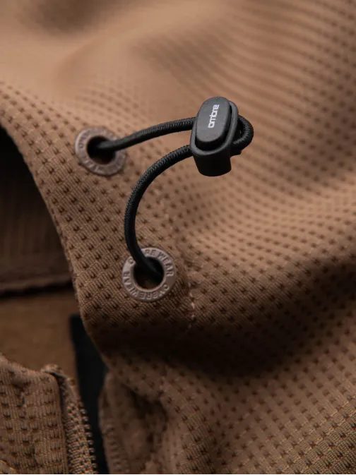 Moderní hnědá pánská přechodná bunda V2 JANP-160