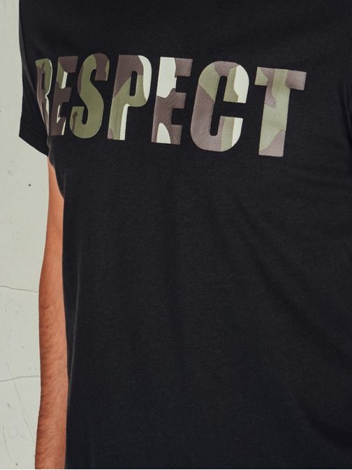 Černé tričko s originálním nápisem RESPECT