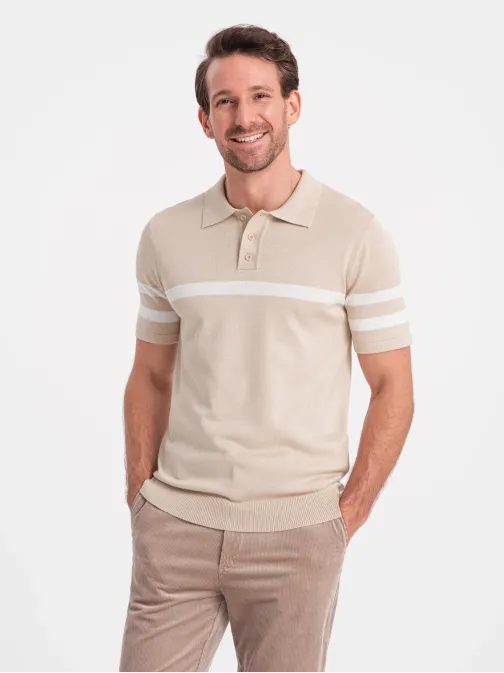 Trendy béžová polokošile V4 POSS-0118