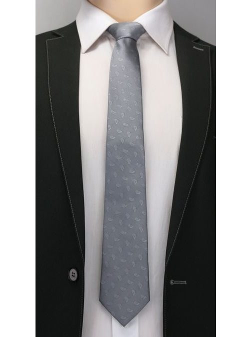 Černá stylová pruhovaná pánská kravata