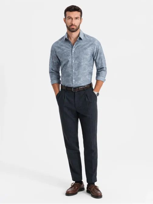 Trendy flanelová šedá košile V3 SHCS-0157