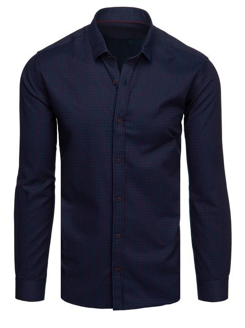 Elegantní pánská košile ve fialové barvě se vzorem