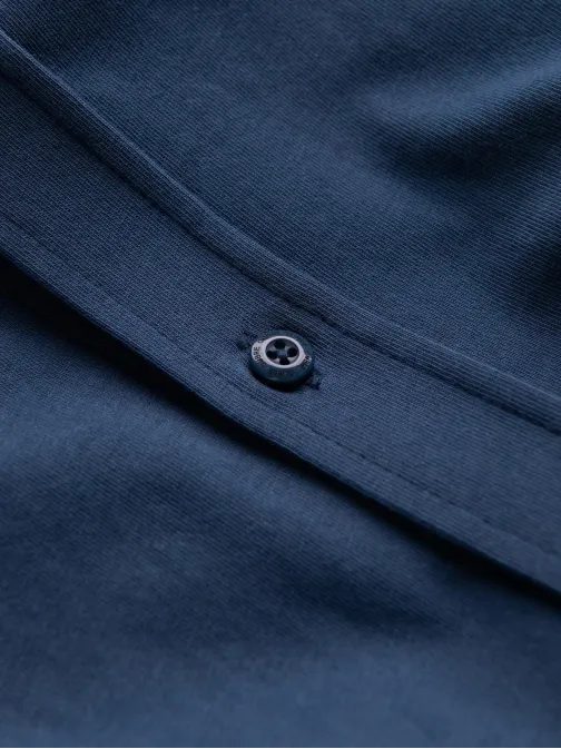 Módní modrá košile s nášivkou V1 SHCS-0138