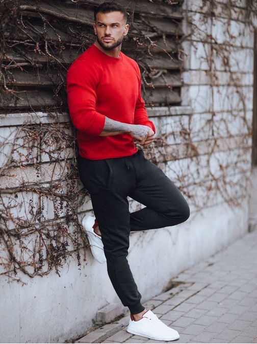 Červená originální pánská mikina